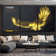 Abstract Image Gold Eagle Starry Sky Eagle Animals Premium Canvas Wall Art Abstract Image Large Panel Canvas Plain Canvas Sneaker For Boys