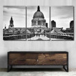 St Pauls Cathedral Dome Seen Millenium Christian Canvas Art St Pauls Canvas Boards & Panels Attractive Canvas For Coloring