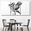 Eagle Hand Painted Black Ink Chinese Eagle Animals Premium Canvas Art Eagle Hand Canvas Painting Party Kawaii Canvas For Painting For Kids