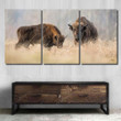 European Bison Standing On Meadow National Bison Animals Canvas Wall Art European Bison Canvas Art Supplies Gorgeous Clear Canvas For Painting