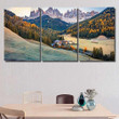 Stunning View Santa Magdalena Village Chiesetta Christian Canvas Art Stunning View Wall Pictures Canvas Cute Gold Paint For Canvas