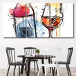 Red Wine Water Color Abstract Canvas Wall Art Red Wine Large Wall World Map Canvas Fit Canvas For Painting For Kids