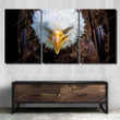 Angry North American Bald Eagle On 4 Eagle Animals Premium Painting Canvas Angry North Tropical Canvas Art Fit Canvas Beach Bags For Women