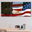 American Bald Eagle On Flag Background Eagle Animals Premium Painting Canvas American Bald Flat Canvas Great Large Canvas For Painting