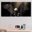Bald Eagle Flying Isolated On Black Eagle Animals Premium Canvas Art Bald Eagle Painters Canvas Fit Canvas App For Students