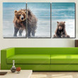 Mother Bear Squirts Her Puppy Kamchatka Bear Animals Painting Canvas Mother Bear Canvas Tarp Plain Canvas Boards For Painting 24 X 36