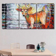 Abstract Funky Deer Painting Deer Animals Painting Canvas Abstract Funky Canvas Painting Party Elegant Canvas Beach Bags For Women
