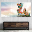Chinese Dragon Sunset Background Dragon Animals Canvas Wall Art Chinese Dragon Extra Large Canvas Tiny Canvas For Drawing