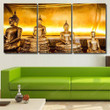 Old Ancient Buddha Statue On Background Buddha Religion Canvas Wall Art Old Ancient Big Canvas Gorgeous Canvas Beach Bags For Women