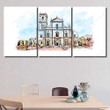 Se Cathedral Old Goa India Watercolor Jesus Christian Canvas Wall Art Se Cathedral Canvas Patio Covering Clean Canvas Sheets For Painting