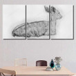 Deer Animal Drawings Hoofed Ruminant Mammals Deer Animals Painting Canvas Deer Animal Space On Canvas Tiny Canvas Boards For Painting