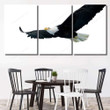 Bald Eagle Isolated On White Eagle Animals Premium Canvas Wall Art Bald Eagle Canvas Watch Small Frame For Canvas