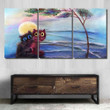 Two Cats Under Tree Abstract Canvas Wall Art Two Cats Artist Canvas Panels Fit Paint Markers For Canvas