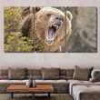 Roaring Grizzly Bear Behind Bush Bear Animals Painting Canvas Roaring Grizzly Command Canvas Hanger Fit Printable Canvas Sheets For Inkjet Printers