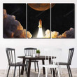 Spacecraft Takes Off Into Space Rocket 4 Astronaut Canvas Art Spacecraft Takes Striped Canvas Bin Wonderful Canvas Painting For Kids
