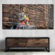 Old Vintage Stone Buddha Temple North Buddha Religion Canvas Wall Art Old Vintage Cotton Canvas Painting Wonderful Canvas Bag For School