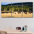 American Bison Buffalo Yellowstone National Park 1 Bison Animals Canvas Wall Art American Bison Stretch Canvas Shapely Double Primed Canvas For Oil Paints
