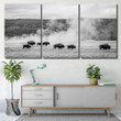 Bison Grazing Field Yellowstone National Park Bison Animals Canvas Art Bison Grazing White Canvas Wall Art Attractive Supplies For Canvas Painting