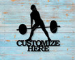 Customizable Metal Female Weightlifter Sign Customizable Metal Please Take One Sign Halloween Wonderful Custom Signs For Home Decor