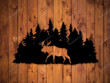 Moose In The Woods Metal Sign Moose In Wall Signs Large Cute Decorative Signs For Wall