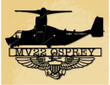 Mv22 Osprey With Naval Aviator Wings Multimission Tiltrotor Military Aircraft Metal Signs Mv22 Osprey Personalized Door Hanger Sign Plain Garage Signs For Men