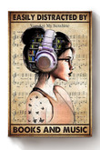 Easily Distracted By Books Music Canvas Art Easily Distracted Wig Canvas And Stand Elegant Canvas For Painting