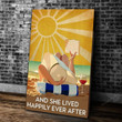 And She Lived Happily Ever Canvas Art And She Acrylic Paint Set With Canvas Elegant Canvas Beach Bags For Women