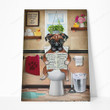 3d Toilet Seat Reading Newspaper Canvas Art 3d Toilet Canvas Bag Long Handle Cute Frame For Canvas