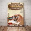 Cocker Spaniel Dog Bookstore Company Canvas Wall Art Cocker Spaniel Large Canvas Beautiful Paint Supplies For Canvas Painting