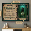 Gifts Personalized Black Cat Canvas Art Gifts Canvas Wall Art Navy Great Empty Canvas For Painting