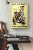 Book And She Lived Happily Painting Canvas Book And Acrylic Canvas Huge Gold Paint For Canvas