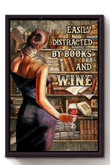 Easily Distracted By Books Wine Canvas Easily Distracted Artkey Canvas Panels Shapely Double Primed Canvas For Oil Paints