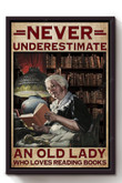 Never Underestimate Old Lady Loves Canvas Wall Art Never Underestimate Canvas Messenger Bag Grey Puny Printable Canvas Sheets For Inkjet Printers