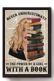 Never Underestimate Power Of Girl Canvas Wall Art Never Underestimate Kids Art Canvas Fit Canvas Boards For Painting 24 X 36