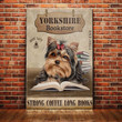 Yorkshire Terrier Dog Book Store Canvas Yorkshire Terrier Art Supply Canvas Tiny Canvas For Coloring