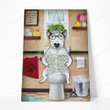 3d Toilet Seat Reading Newspaper Canvas 3d Toilet Canvas Board Clean Small Art Canvas For Kids