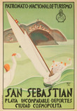 San Sebastian Spain Vintage Travel Canvas San Sebastian Canvas Puller Fun Paints For Canvas