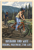 Vintage Husband And Wife Biking Canvas Art Vintage Husband Wig Canvas And Stand Plain Painting Canvas For Kids