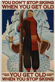 Vintage Girl Skiing And Deer Canvas Vintage Girl Waterproof Canvas Tarps Heavy Duty Wonderful Canvas Boards For Painting Kids