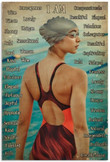Vintage Girl Swimmer I Am Canvas Vintage Girl Canvas Pouch Bulk Big Large Canvas For Painting