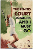 Vintage Girl Tennis Court Calling Canvas Wall Art Vintage Girl Canvas Tarp Clean Canvas App For Students