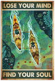 Vintage Kayaking Lose Your Mind Canvas Vintage Kayaking Canvas Wall Art Navy Cool Canvas Boards For Painting