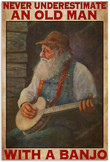 Vintage Old Man With Banjo Painting Canvas Vintage Old Bike Canvas Wall Art Huge Canvas App For Students
