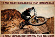 Vintage Man Rides Mountain Biker Painting Canvas Vintage Man Quality Canvas Clean Rectangle Canvas For Painting