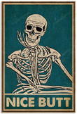 Vintage Nice Butt Skeleton Skull Canvas Art Vintage Nice Painting Canvas Set Small Canvas For Acrylic Painting