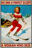 Vintage Skiing No One Is Painting Canvas Vintage Skiing Artkey Canvas Panels Great Small Art Canvas For Kids
