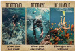 Vintage Snorkel Diving Be Strong Canvas Art Vintage Snorkel Canvas Puller Shapely Double Primed Canvas For Oil Paints