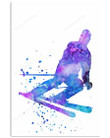 Watercolor Skiing Canvas Wall Decor Canvas Art Watercolor Skiing Canvas Painter Wonderful Labels For Canvas Bins