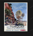Vintage Torquay By Rail Art Canvas Art Vintage Torquay Canvas Easel Elegant Labels For Canvas Bins