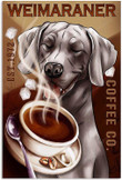 Weimaraner Coffee Company Dog Present Painting Canvas Weimaraner Coffee Canvas Painting Kit Gorgeous Large Canvas For Painting